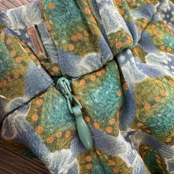 Coldwater Creek Silk Maxi Skirt Size S Green Sequin Forest Fairy Goblin Boho Y2K - Picture 6 of 8